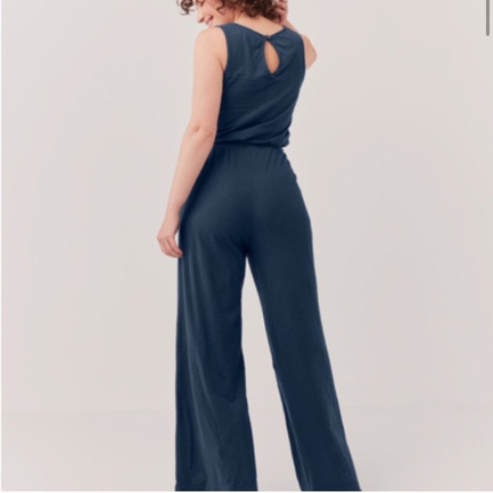 Pact French Black Organic Cotton Linen Jumpsuit - Picture 3 of 13